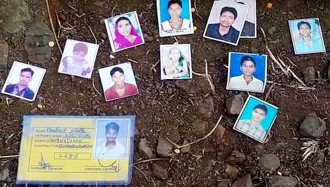ಅಪಘಾತದಲ್ಲಿ ಪ್ರಾಣ ಕಳೆದುಕೊಂಡ ಕಾರ್ಮಿಕರ ದಾಖಲೆಗಳು ಮತ್ತು ಫೋಟೋಗಳು