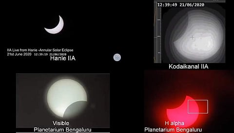 ಬೆಂಗಳೂರು ನಗರದಲ್ಲಿ ಗೋಚರಗೊಂಡಿರುವ ಸೂರ್ಯಗ್ರಹಣ
