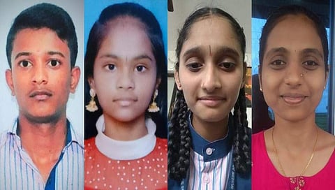 ಎಡದಿಂದ ಬಲಕ್ಕೆ (ಸಮೀದ್ ಮಹವೀರ್ ಹಂಜೆ, ಕಾವ್ಯಾ ಪಿ ಹಳ್ಳಿ, ಶ್ರಾವ್ಯಾ ಹೆಚ್, ಪ್ರಕೃತಿಪ್ರಿಯ ರವೀಂದ್ರ ಗೋಕಾವಿ)
