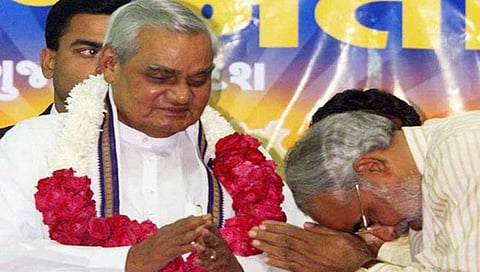 ಅಟಲ್ ಬಿಹಾರಿ ವಾಜಪೇಯಿ ಮತ್ತು ಪ್ರಧಾನಿ ನರೇಂದ್ರ ಮೋದಿ(ಸಂಗ್ರಹ ಚಿತ್ರ)