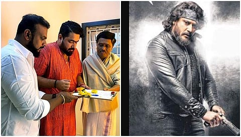 ಎಡಚಿತ್ರದಲ್ಲಿ ಮೊನ್ನೆ ನೆರವೇರಿದ ಸ್ಕ್ರಿಪ್ಟ್ ಪೂಜೆ, ಬಲ ಚಿತ್ರದಲ್ಲಿ ರಾಬರ್ಟ್ ಸಿನೆಮಾದ ಸ್ಟಿಲ್