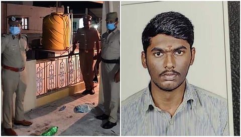 ಆತ್ಮಹತ್ಯೆ ಮಾಡಿಕೊಂಡ ವಿದ್ಯಾರ್ಥಿ ಆದಿತ್ಯ ಮನೆ ಬಳಿ ಪೊಲೀಸರು ಮತ್ತು ಬಲ ಚಿತ್ರದಲ್ಲಿ ಆತ್ಮಹತ್ಯೆ ಮಾಡಿಕೊಂಡ ಮತ್ತೊಬ್ಬ ವಿದ್ಯಾರ್ಥಿ ಮೋತಿಲಾಲ್ (ಸಂಗ್ರಹ ಚಿತ್ರ)