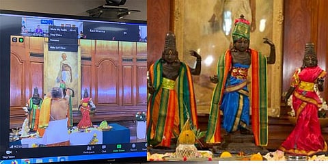ರಾಮ-ಸೀತೆ ಮತ್ತು ಲಕ್ಷ್ಮಣರ ವಿಗ್ರಹ