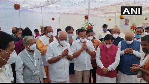 ಕಟ್ಟಡ ನಿರ್ಮಾಣಕ್ಕೆ ಪೂಜೆ ನೆರವೇರಿಸಿದ ಸಿಎಂ ಯಡಿಯೂರಪ್ಪ