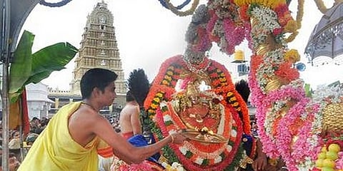 ಚಾಮುಂಡೇಶ್ವರಿ ದೇವಿಯ ಉತ್ಸವ ಮೂರ್ತಿ