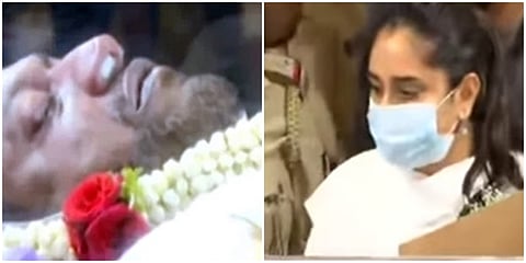ಪುನೀತ್ ಪಾರ್ಥಿವ ಶರೀರದ ದರ್ಶನ ಪಡೆದ  ರಮ್ಯಾ