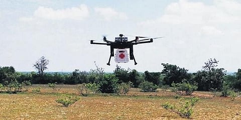 ಡ್ರೋನ್ ಪ್ರಾತ್ಯಕ್ಷಿಕೆ