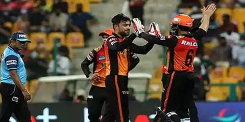 ಹೈದ್ರಾಬಾದ್ ಸನ್ ರೈಸರ್ಸ್ ತಂಡದ ಆಟಗಾರರ ಸಂಭ್ರಮ