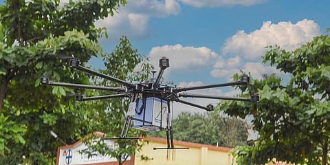 ಕೋವಿಡ್-19 ಲಸಿಕೆ ಸಾಗಣೆ ಮಾಡಿದ ಡ್ರೋನ್