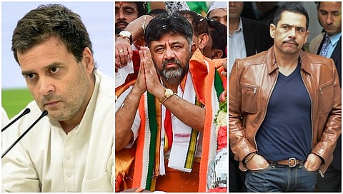 ರಾಹುಲ್ ಗಾಂಧಿ, ಡಿಕೆ ಶಿವಕುಮಾರ್ ಮತ್ತು ವಾದ್ರಾ