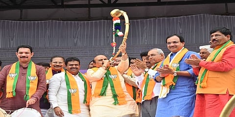 ಕೊಪ್ಪಳದಲ್ಲಿ ಮುಖ್ಯಮಂತ್ರಿ ಬಸವರಾಜ ಬೊಮ್ಮಾಯಿ ಮತ್ತಿತರ ಬಿಜೆಪಿ ಮುಖಂಡರು