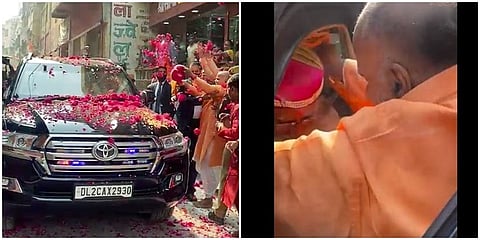 ಕಾಶಿಯಲ್ಲಿ ಸ್ಥಳೀಯರಿಂದ ಉಡುಗೊರೆ ಸ್ವೀಕರಿಸುತ್ತಿರುವ ಪ್ರಧಾನಿ ನರೇಂದ್ರ ಮೋದಿ