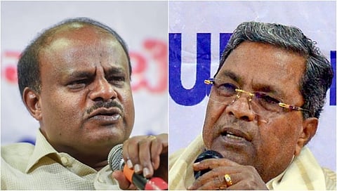 ಹೆಚ್ ಡಿ ಕುಮಾರಸ್ವಾಮಿ ಮತ್ತು ಸಿದ್ದರಾಮಯ್ಯ(ಸಂಗ್ರಹ ಚಿತ್ರ)
