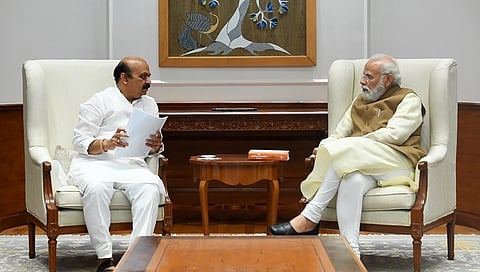 ಪ್ರಧಾನ ಮಂತ್ರಿಗಳೊಂದಿಗೆ  ಸಿಎಂ ಬಸವರಾಜ ಬೊಮ್ಮಾಯಿ