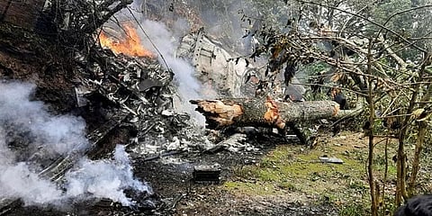 ಅಪಘಾತಕ್ಕೀಡಾದ Mi-17V-5 ಹೆಲಿಕಾಪ್ಟರ್