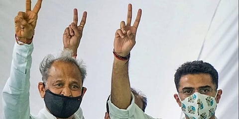 ರಾಜಸ್ಥಾನ ಸಿಎಂ ಅಶೋಕ್ ಗೆಹ್ಲೋಟ್ ಹಾಗೂ ಸಚಿನ್ ಪೈಲಟ್