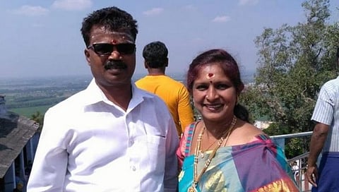 ಮಾಜಿ ಕಾರ್ಪೊರೇಟರ್ ರೇಖಾ ಕದಿರೇಶ್ ಪತಿ ಕದಿರೇಶ್ ಜೊತೆ(ಸಂಗ್ರಹ ಚಿತ್ರ)