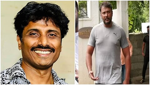ನಿರ್ಮಾಪಕ ಹಾಗೂ ಉದ್ಯಮಿ ಸಂದೇಶ್ ಮತ್ತು ನಟ ದರ್ಶನ್(ಸಂಗ್ರಹ ಚಿತ್ರ)