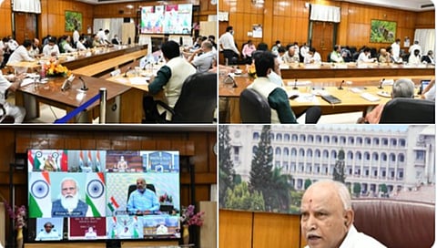 ಪ್ರಧಾನಿ ಜೊತೆಗೆ ವಿಡಿಯೋ ಸಂವಾದ ನಡೆಸಿದ ಮುಖ್ಯಮಂತ್ರಿ ಬಿಎಸ್ ಯಡಿಯೂರಪ್ಪ