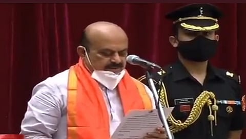 ಮುಖ್ಯಮಂತ್ರಿಯಾಗಿ ಬಸವರಾಜ ಬೊಮ್ಮಾಯಿ ಪ್ರಮಾಣ ವಚನ ಸ್ವೀಕಾರ