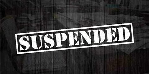 suspended 