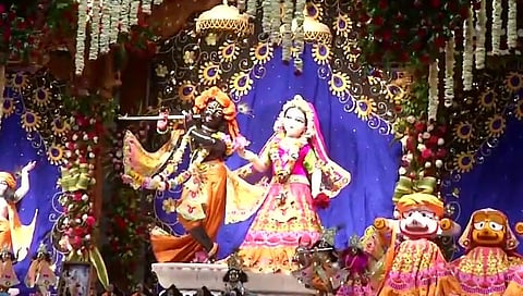 ನೊಯ್ಡಾದ ಇಸ್ಕಾನ್ ದೇವಸ್ಥಾನದಲ್ಲಿ