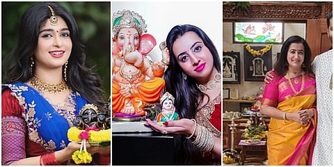 ಸ್ಯಾಂಡಲ್ ವುಡ್ ತಾರೆಯರ ಮನೆಯಲ್ಲಿ 'ಗಣೇಶೋತ್ಸವ'ವನ್ನು ಸಡಗರ, ಸಂಭ್ರಮದಿಂದ ಆಚರಿಸಲಾಯಿತು.