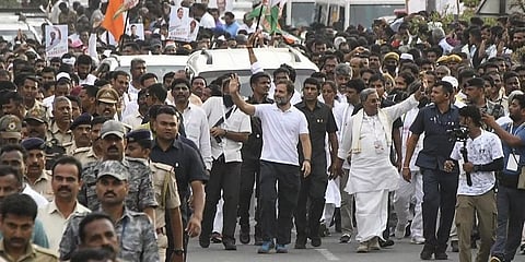 ಕಳೆದ ಶನಿವಾರ ಮೈಸೂರಿನಲ್ಲಿ ಭಾರತ್ ಜೋಡೋ ಯಾತ್ರೆಯ ವೇಳೆಯ ಚಿತ್ರ