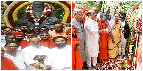 ವಾಲ್ಮೀಕಿ ಪ್ರತಿಮೆಗೆ ಪುಷ್ಪಾರ್ಚನೆ ಮಾಡಿದ ಸಿಎಂ ಬಸವರಾಜ ಬೊಮ್ಮಾಯಿ ಮತ್ತಿತರರು