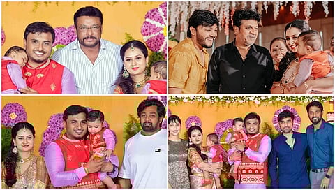 ನಟಿ ಅಮೂಲ್ಯ ಜಗದೀಶ್ ದಂಪತಿಯ ಅವಳಿ ಮಕ್ಕಳ ನಾಮಕರಣ ಶಾಸ್ತ್ರ ಅದ್ಧೂರಿಯಾಗಿ ನಡೆಯಿತು. ಫೋಟೋ ಕೃಪೆ: ಅಮೂಲ್ಯ ಇನ್ ಸ್ಟಾಗ್ರಾಂ