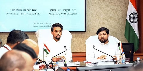 ಕೇಂದ್ರ ಸಚಿವ ಅನುರಾಗ್ ಠಾಕೂರ್ ಜತೆ ನಿಸಿತ್ ಪ್ರಮಾಣಿಕ್