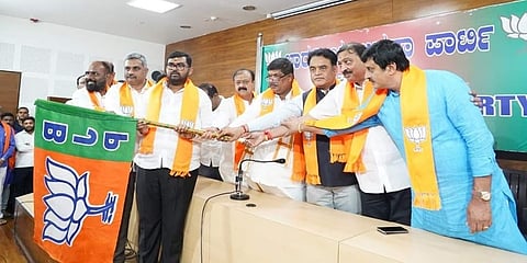 ಸುಮಲತಾ ಆಪ್ತ ಸಚ್ಚಿದಾನಂದ ಬಿಜೆಪಿ ಸೇರ್ಪಡೆ ಕಾರ್ಯಕ್ರಮದ ಚಿತ್ರ
