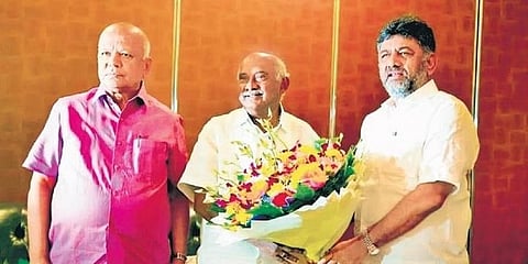 ಕೆಪಿಸಿಸಿ ಅಧ್ಯಕ್ಷ ಡಿ ಕೆ ಶಿವಕುಮಾರ್ ಅವರನ್ನು ಭೇಟಿ ಮಾಡಿದ ಹೆಚ್ ವಿಶ್ವನಾಥ್