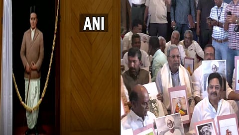 ವಿಧಾನಸಭೆಯಲ್ಲಿ ವೀರ ಸಾವರ್ಕರ್ ಫೋಟೋ ಅನಾವರಣಗೊಳಿಸಿದ ಸರ್ಕಾರ.