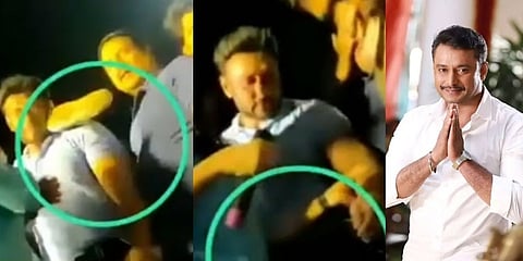 ನಟ ದರ್ಶನ್ ಮೇಲೆ ಶೂ ಎಸೆತದ ಚಿತ್ರ