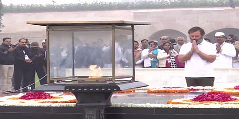 ವಾಜಪೇಯಿ ಸಮಾಧಿಗೆ ರಾಹುಲ್ ಪೂಜೆ