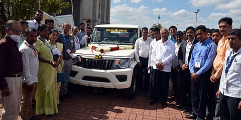 ಖನಿಜ ರಕ್ಷಣಾ ಪಡೆ ಗಸ್ತು ವಾಹನಗಳಿಗೆ ಸಚಿವ ಹಾಲಪ್ಪ ಆಚಾರ್ ಚಾಲನೆ