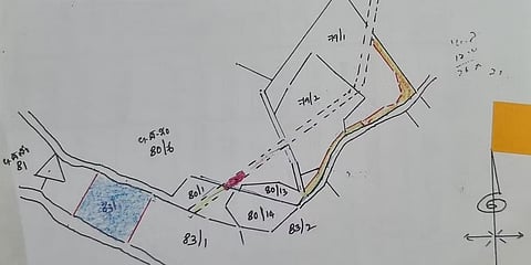 ಭೂಮಿಯನಿವೇಶನ ನಕ್ಷೆಯ ಚಿತ್ರ