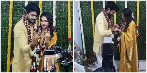 ಸ್ಯಾಂಡಲ್‌ವುಡ್ ನಟಿ ಹರಿಪ್ರಿಯಾ ಹಾಗೂ ನಟ ವಸಿಷ್ಠ ಸಿಂಹ ಅವರು ಶುಕ್ರವಾರ ತಮ್ಮ ಮನೆಯಲ್ಲಿಯೇ ತಮ್ಮ ಆಪ್ತರ ಸಮ್ಮುಖದಲ್ಲಿ ನಿಶ್ಚಿತಾರ್ಥ ಮಾಡಿಕೊಂಡಿದ್ದು, ಇದೀಗ ಎಂಗೇಜ್‌ಮೆಂಟ್ ಫೋಟೋಗಳು ಹೊರಬಿದ್ದಿವೆ.