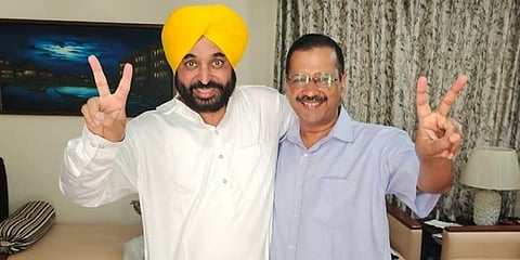 ಭಗವಂತ್ ಮಾನ್ - ಅರವಿಂದ್ ಕೇಜ್ರಿವಾಲ್