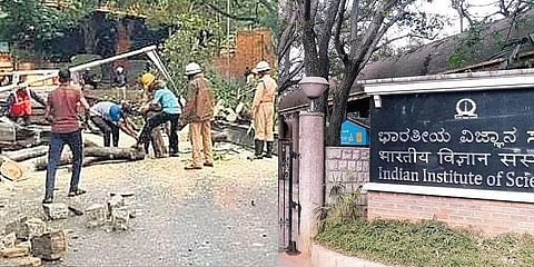 ಬೆಂಗಳೂರು ಐಐಎಸ್ಸಿ ಕ್ಯಾಂಪಸ್ ಗೋಡೆ ಕುಸಿತ