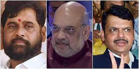 ಏಕನಾಥ್ ಶಿಂಧೆ, ಅಮಿತ್ ಶಾ, ಫಡ್ನವೀಸ್