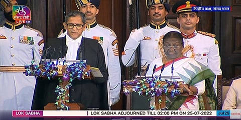 ದೇಶದ 15ನೇ ರಾಷ್ಟ್ರಪತಿಯಾಗಿ ದ್ರೌಪದಿ ಮುರ್ಮು ಪ್ರತಿಜ್ಞಾ ವಿಧಿ ಸ್ವೀಕಾರ 