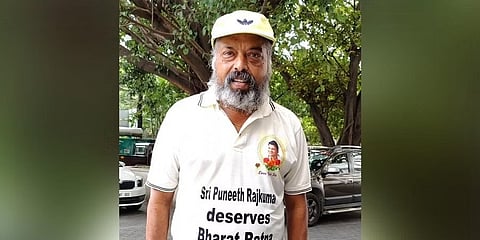 ಪುನೀತ್ ರಾಜ್ ಕುಮಾರ್ ಗೆ ಮರಣೋತ್ತರ ಭಾರತ ರತ್ನ ನೀಡಬೇಕೆಂದು ಅಭಿಮಾನಿ ರವಿ ಕುಮಾರ್ ಒತ್ತಾಸೆ