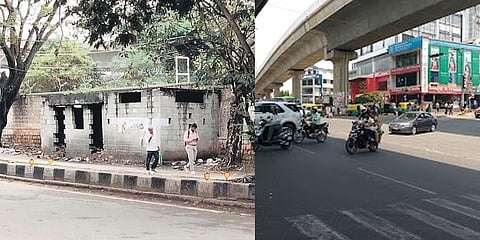 ಅರ್ಧಕ್ಕೆ ನಿಂತಿರುವ ಶೌಚಾಲಯ ಕಾಮಗಾರಿ