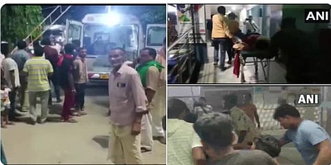 ಗಾಯಾಳುಗಳನ್ನು ಆಸ್ಪತ್ರೆಗೆ ಕರೆದೊಯ್ಯುತ್ತಿರುವ ಚಿತ್ರ