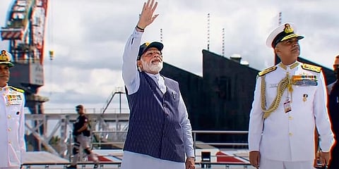 ಐಎನ್ಎಸ್ ವಿಕ್ರಾಂತ್ ನಲ್ಲಿ ಪ್ರಧಾನಿ ಮೋದಿ