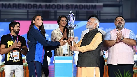ರಾಷ್ಟ್ರೀಯ ಕ್ರೀಡಾಕೂಟಕ್ಕೆ ಮೋದಿ ಚಾಲನೆ
