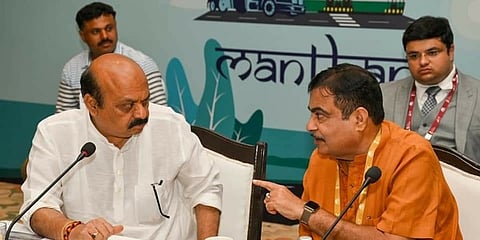 ಮಂಥನ ಕಾರ್ಯಕ್ರಮದಲ್ಲಿ ಸಿಎಂ ಬಸವರಾಜ ಬೊಮ್ಮಾಯಿ- ಕೇಂದ್ರ ಸಚಿವ ನಿತಿನ್ ಗಡ್ಕರಿ
