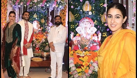 ಬಾಲಿವುಡ್ ಸ್ಟಾರ್ ದಂಪತಿ ರಣವೀರ್ ಸಿಂಗ್ ಮತ್ತು ದೀಪಿಕಾ ಪಡುಕೋಣೆ ಅವರ ಗಣೇಶ ಚತುರ್ಥಿ ಹಬ್ಬಗಳ ಸಂಭ್ರಮಾಚರಣೆ ಮುಂದುವರೆದಿದೆ. ಅವರು  ಮುಂಬೈನಲ್ಲಿರುವ ಮಹಾರಾಷ್ಟ್ರ ಮುಖ್ಯಮಂತ್ರಿ ಏಕನಾಥ್ ಶಿಂಧೆ ಅವರ ನಿವಾಸದಲ್ಲಿನ ಗಣೇಶೋತ್ಸವದಲ್ಲಿ ಭಾಗಿಯಾಗಿದ್ದರು.